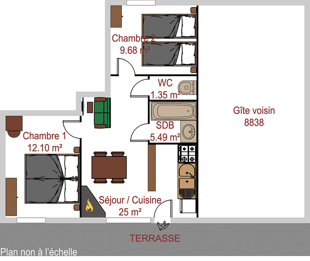 Plan appartement La Pointe du Jour
