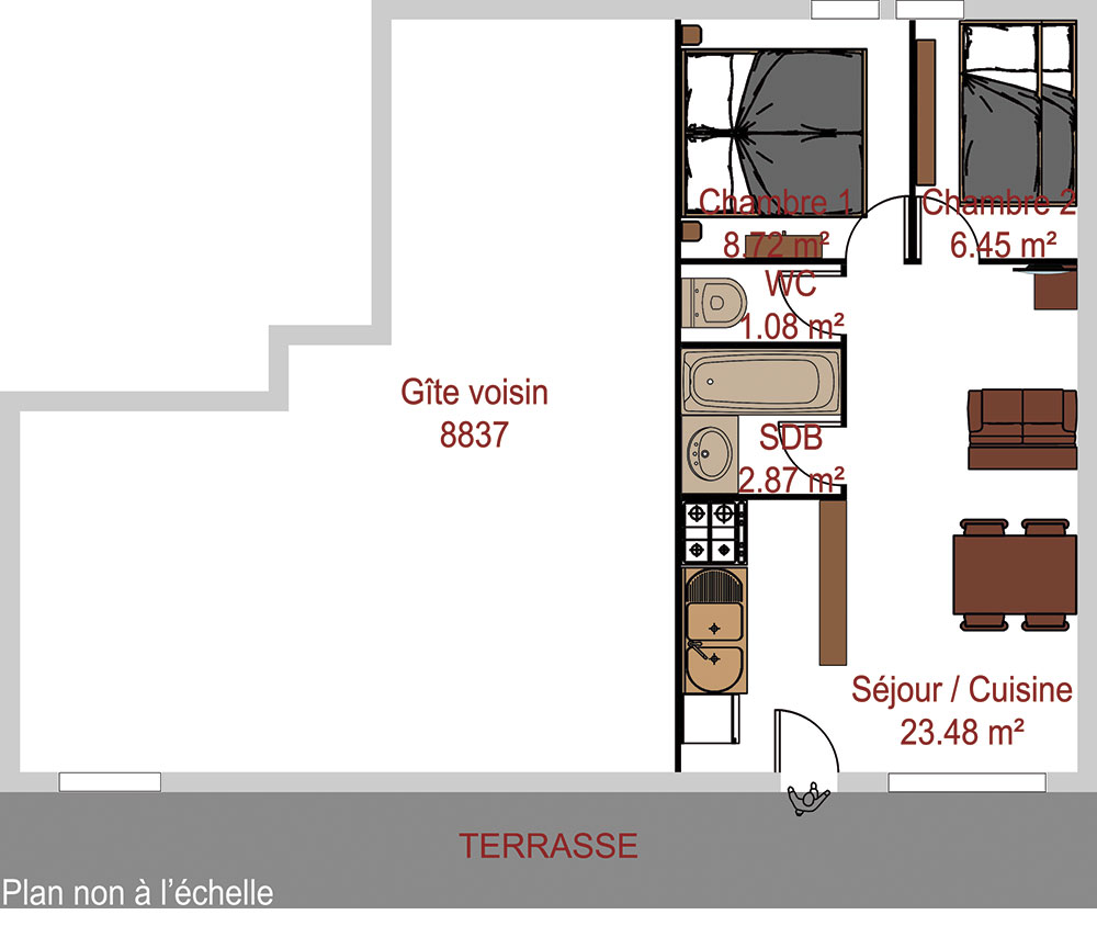 Plan appartement La Pointe du Jour